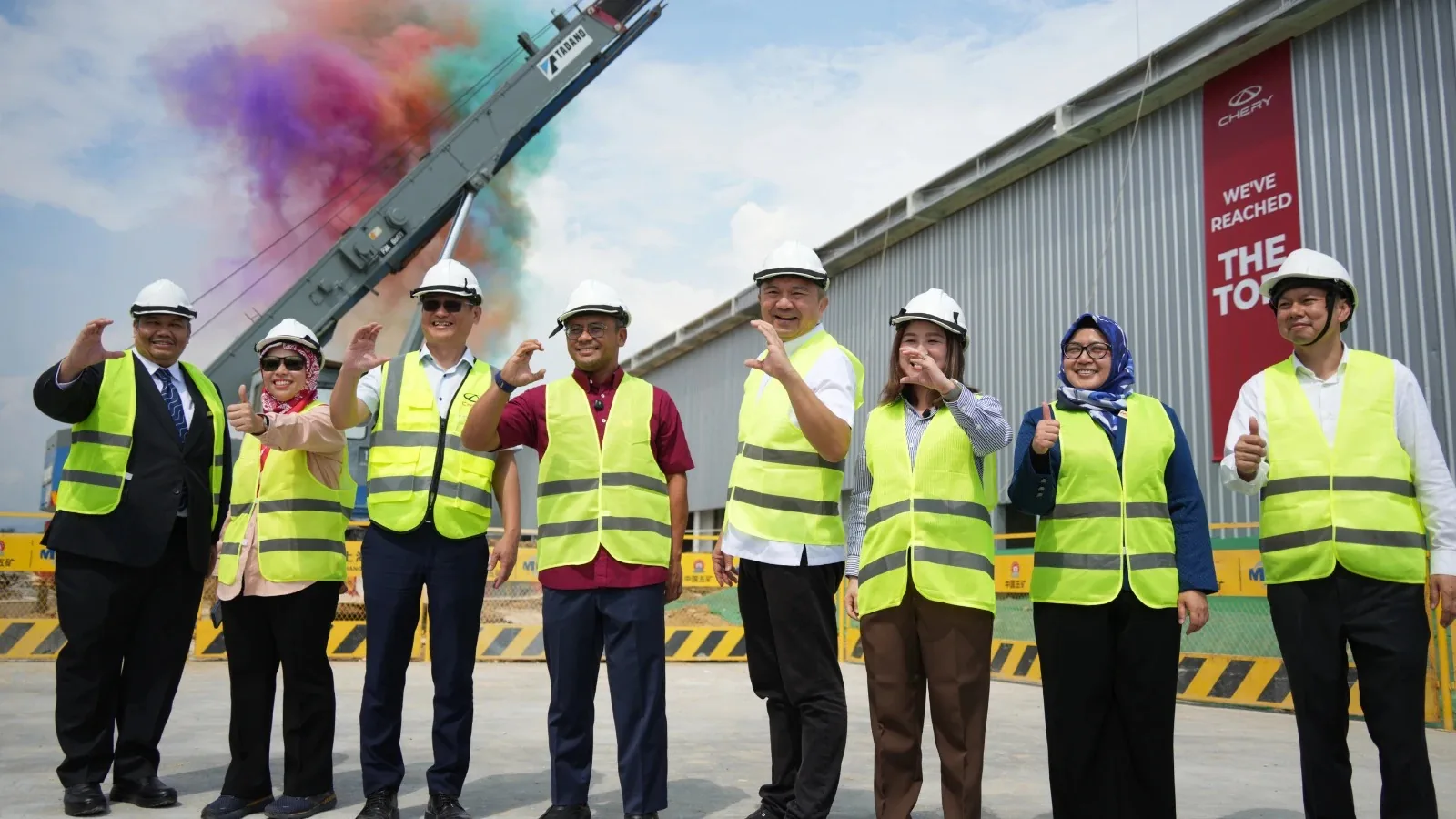 Chery's topping-out at its Smart Auto Industrial Park in Lembah Beringin on 25 June 2026. Photo: Chery Malaysia