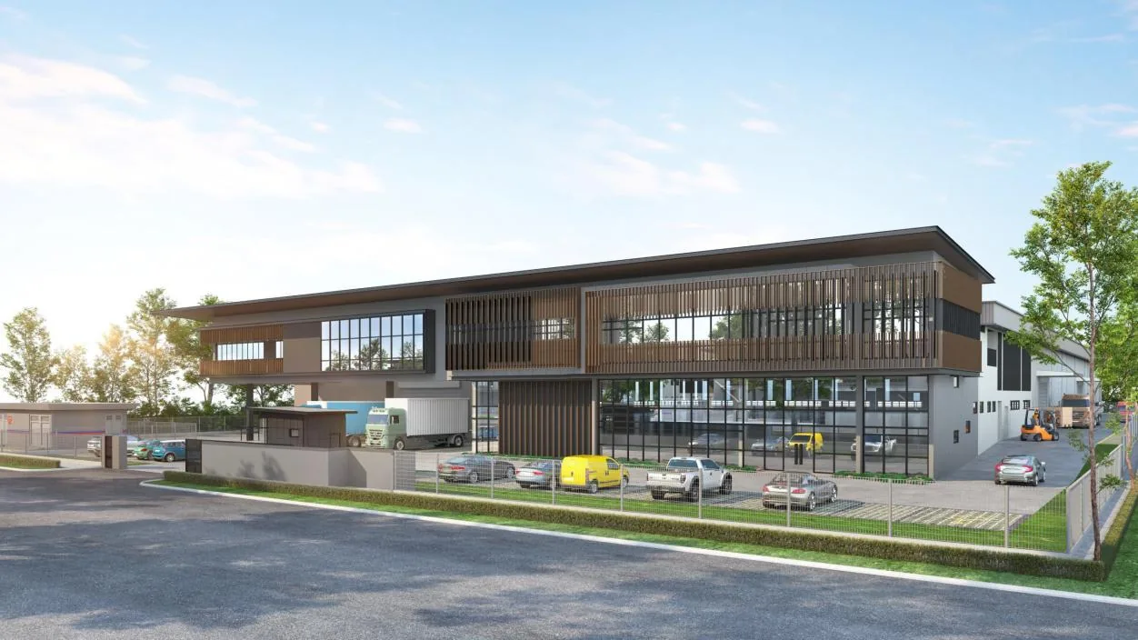 Artist’s impression of a 1.5-storey detached factory at i-TechValley, the SiLC industrial park in Iskandar Puteri where CLMT has contracted to buy five facilities. Image: CapitaLand Malaysia Trust
