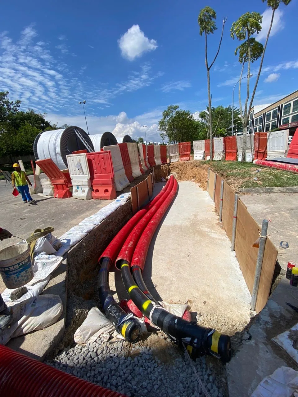 A 275kV underground cable trench on a Jati Tinggi job — the kind of work the Banting contract buys. Photo: Jati Tinggi Group